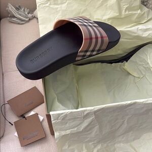Burberry Check Slide Sandals